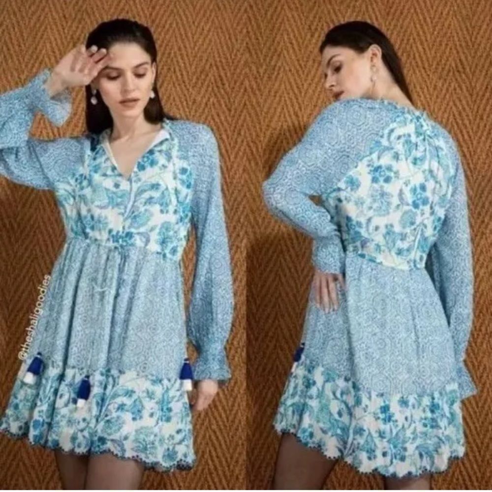 Hemant‎ & Nandita Kaiyo Blue Mini Dress Sz M